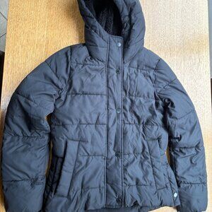 ABERCROMBIE & FITCH Black Lined Hooded Jacket